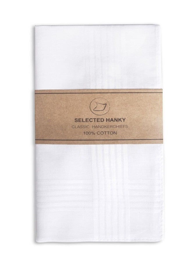 Selected Hanky Men's Handkerchiefs,100% Soft Cotton,White Classic Hankie Pack of 12 - Image 1